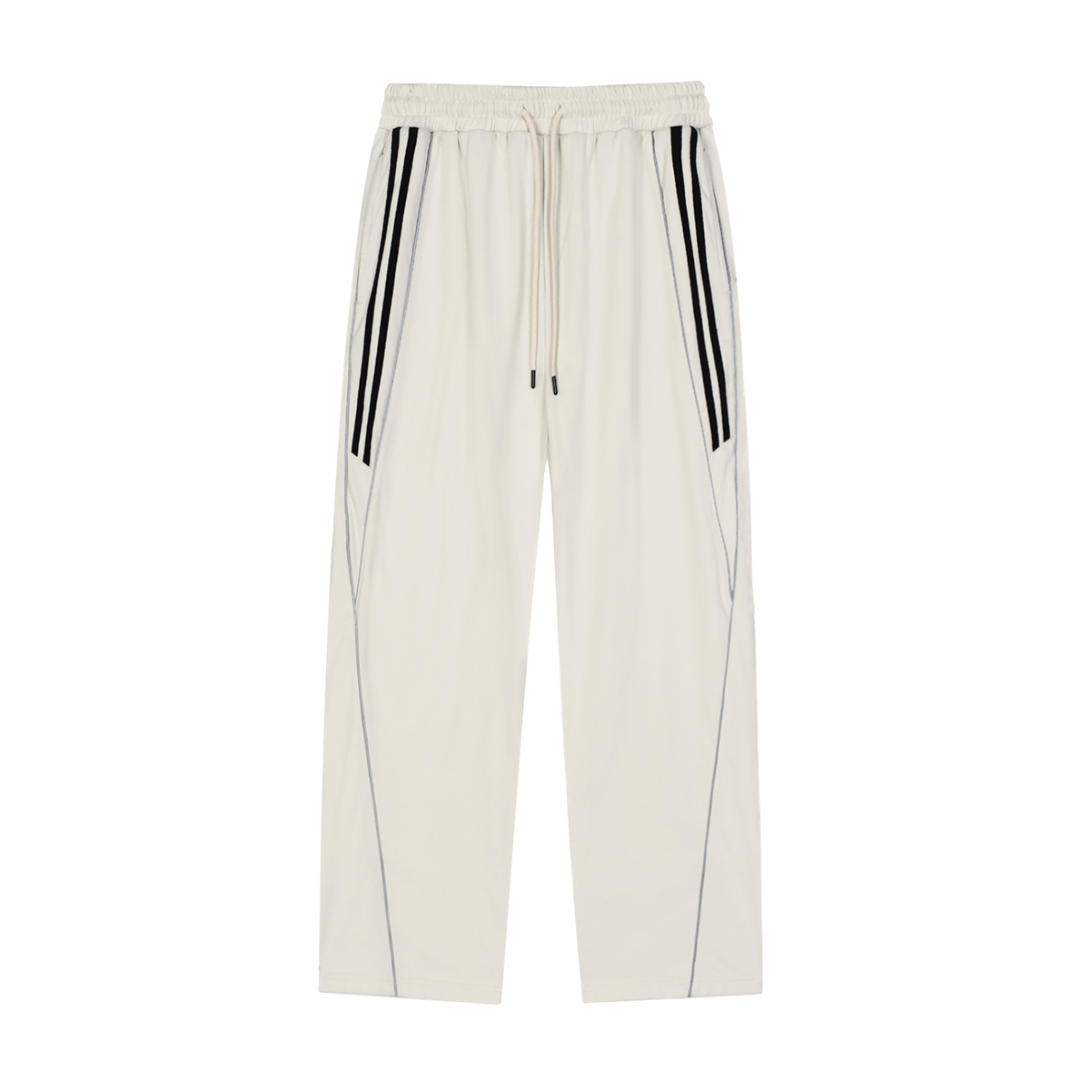 Nettys Reflection Striped Straight-Leg Sweatpants