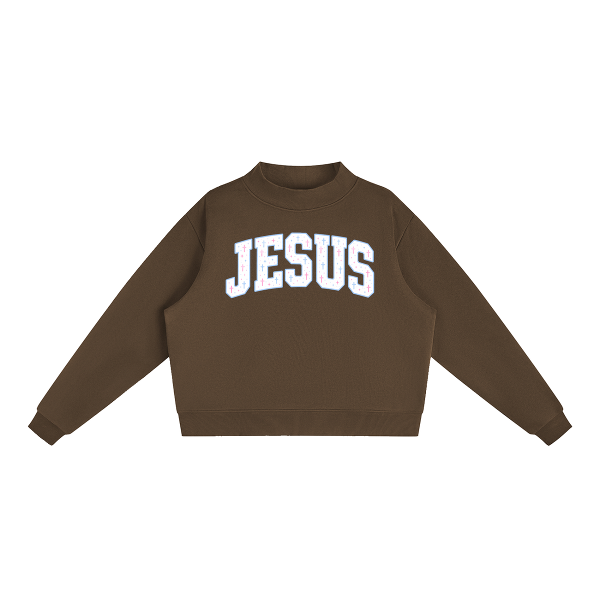 Nettys Jesus Fleece Mock-Neck
