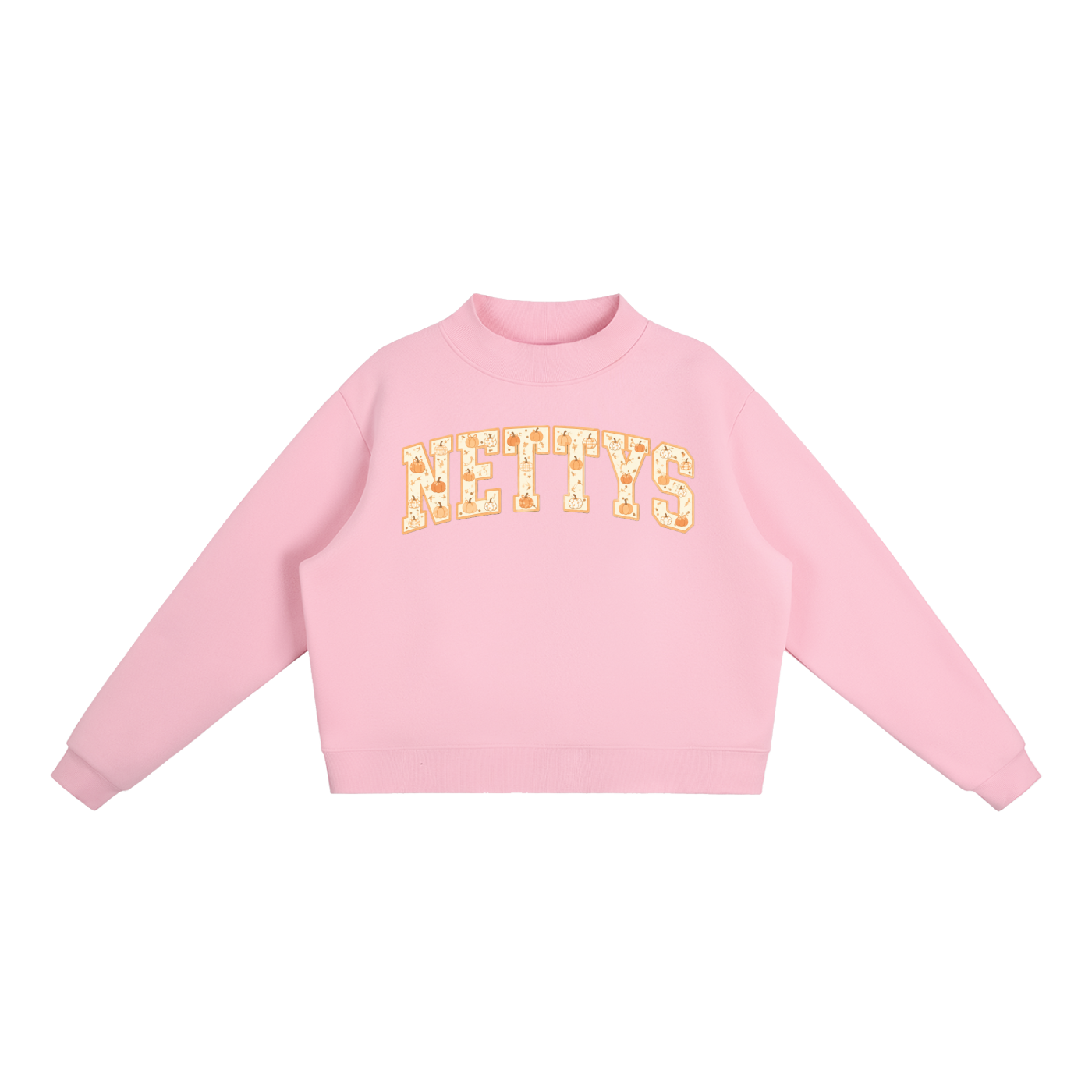NETTYS Pumpkin Fleece Mock-Neck