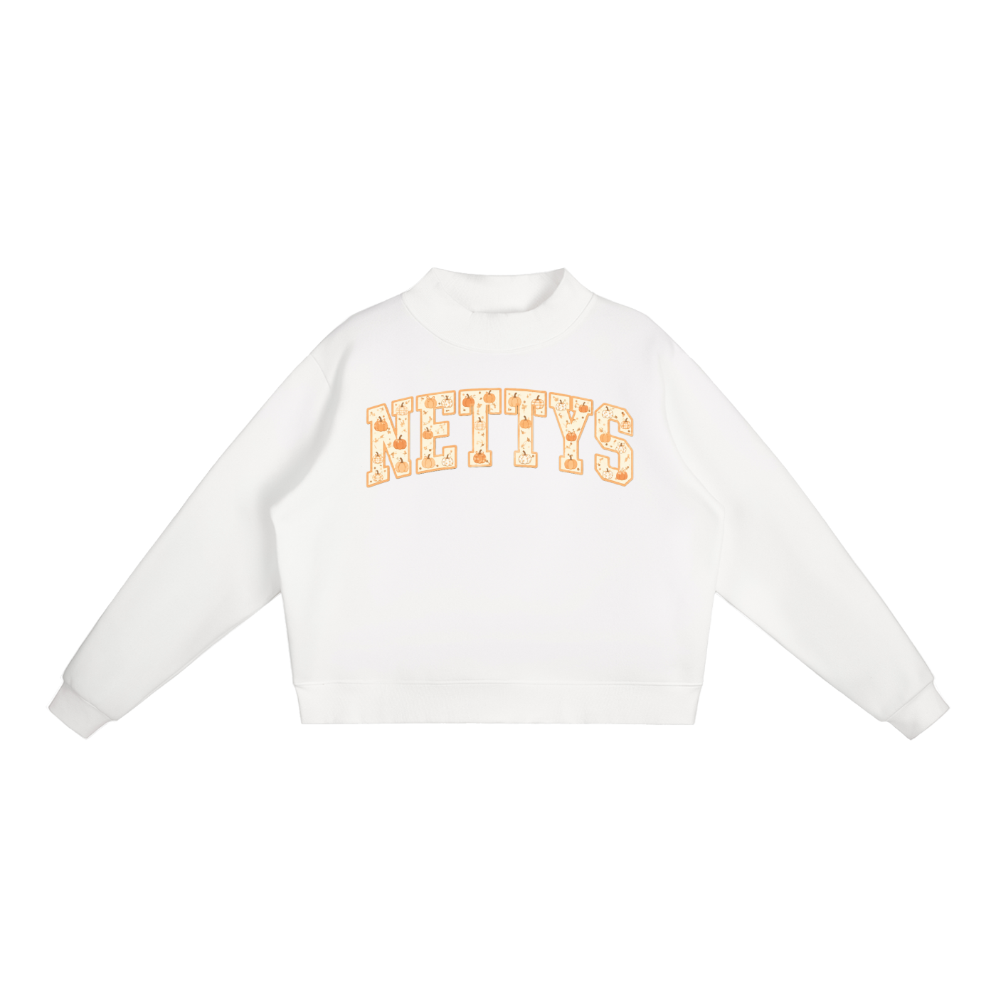 NETTYS Pumpkin Fleece Mock-Neck