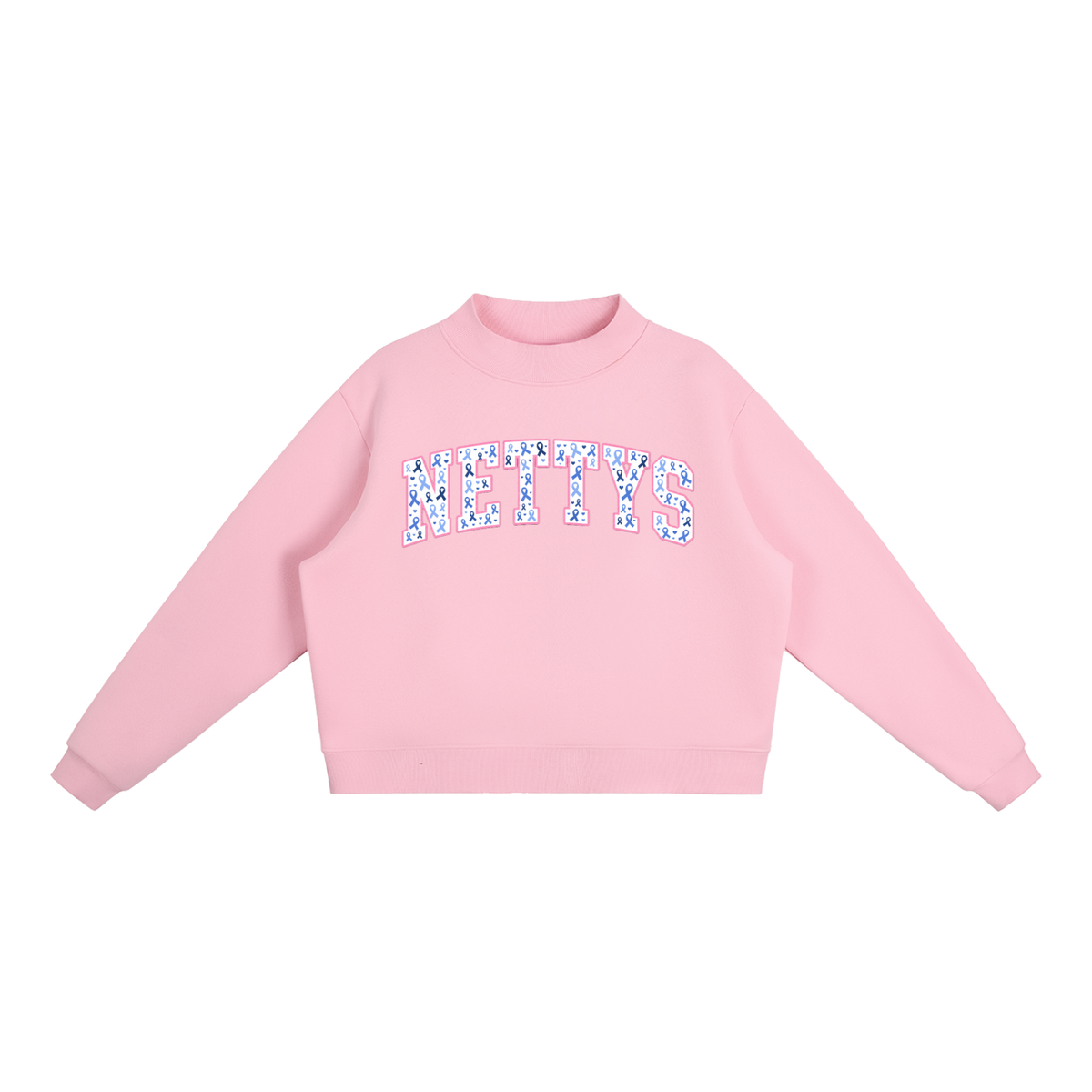 Nettys Cancer Fleece Mock-Neck