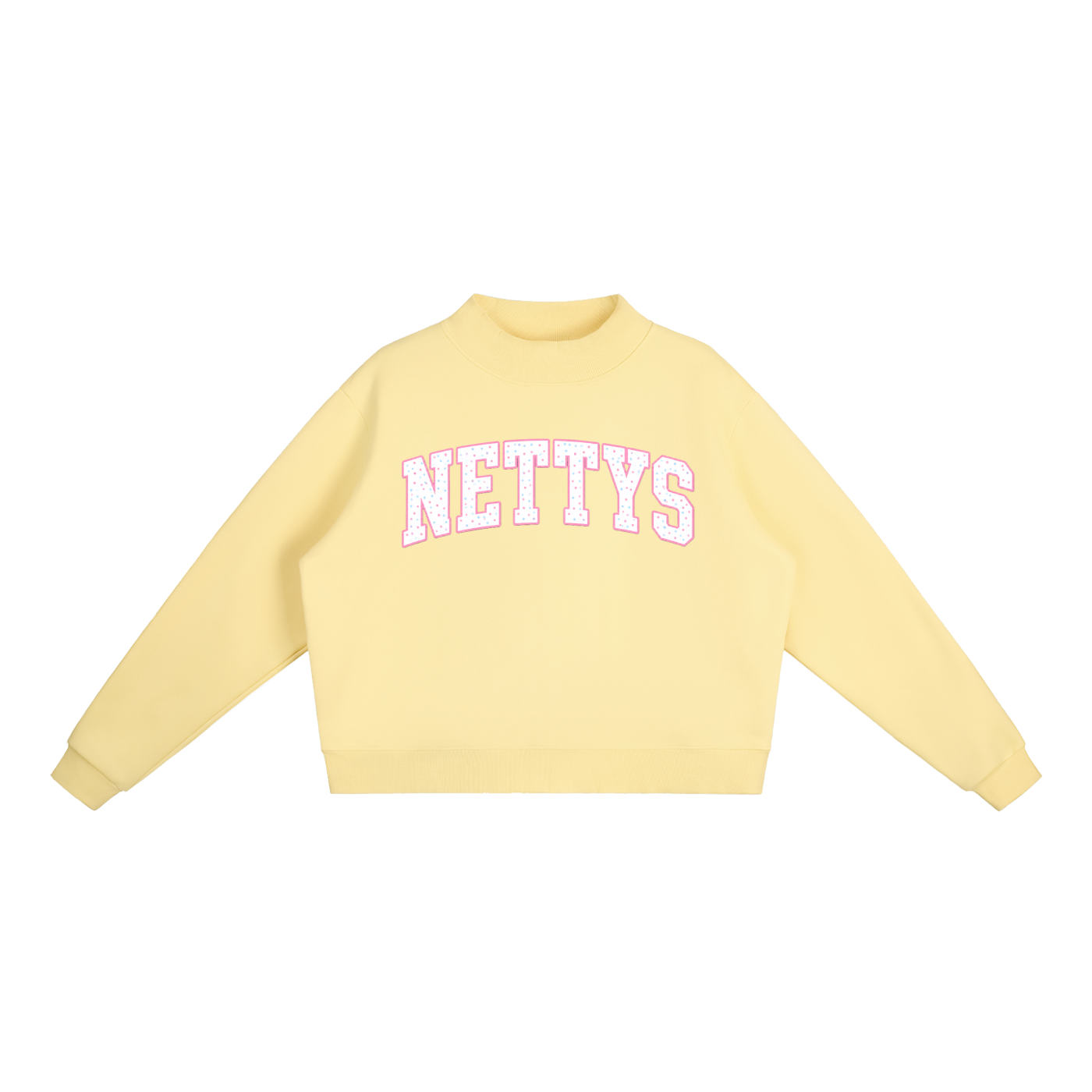 NETTYS Polka Dot Fleece Mock-Neck