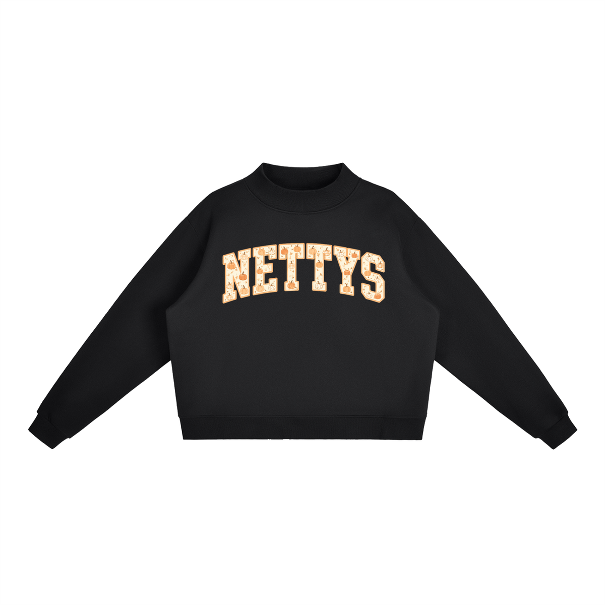 Nettys Pumpkin Fleece Mock-Neck