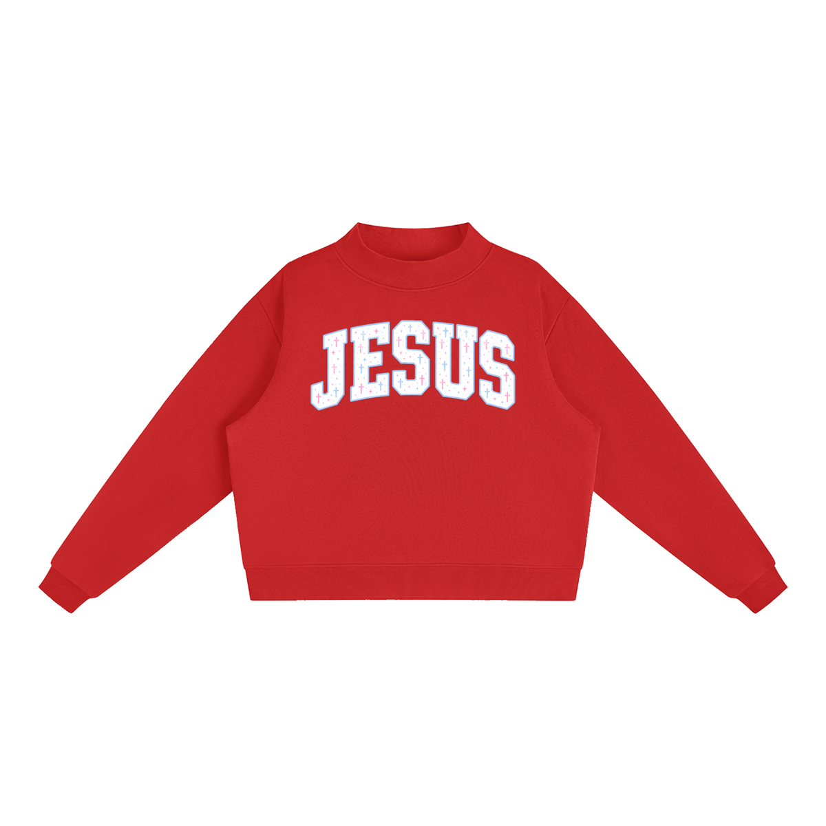 Nettys Jesus Fleece Mock-Neck