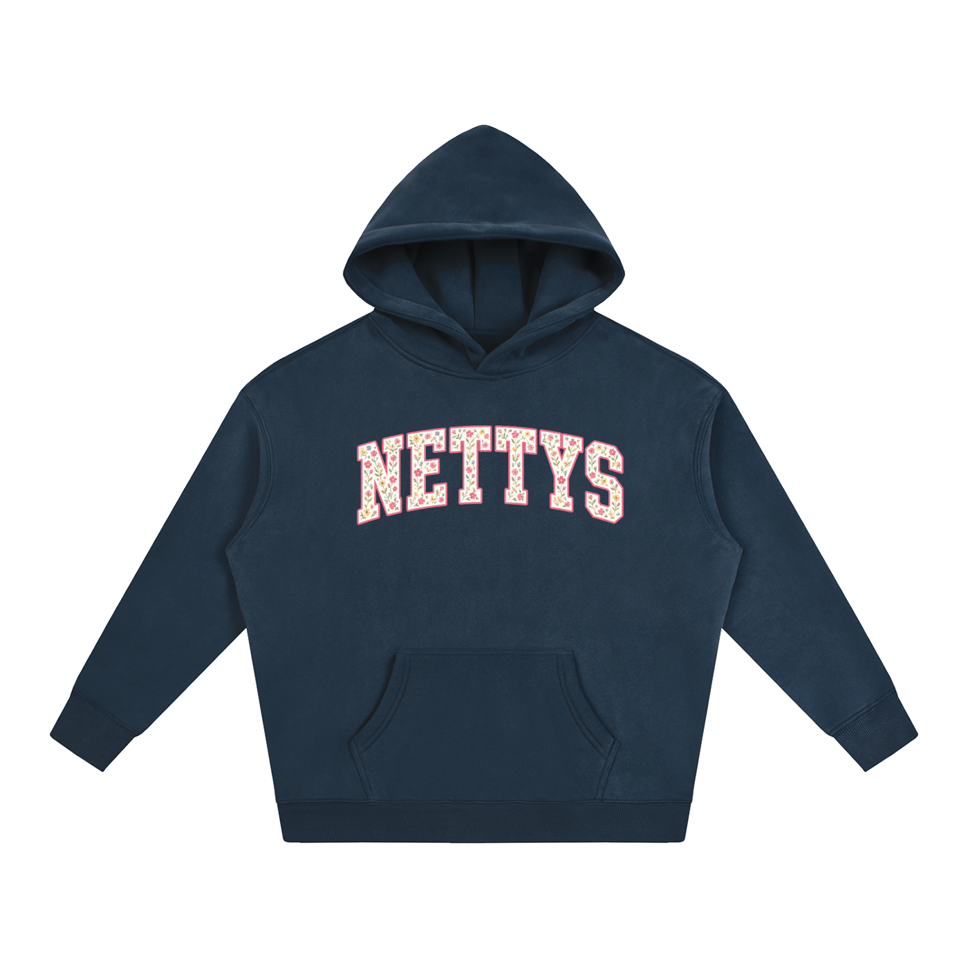 NETTYS Floral Oversize Fleeced Hoodie