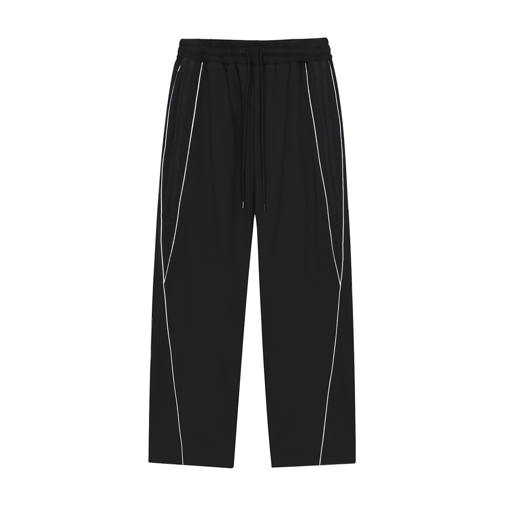 Nettys Reflection Striped Straight-Leg Sweatpants