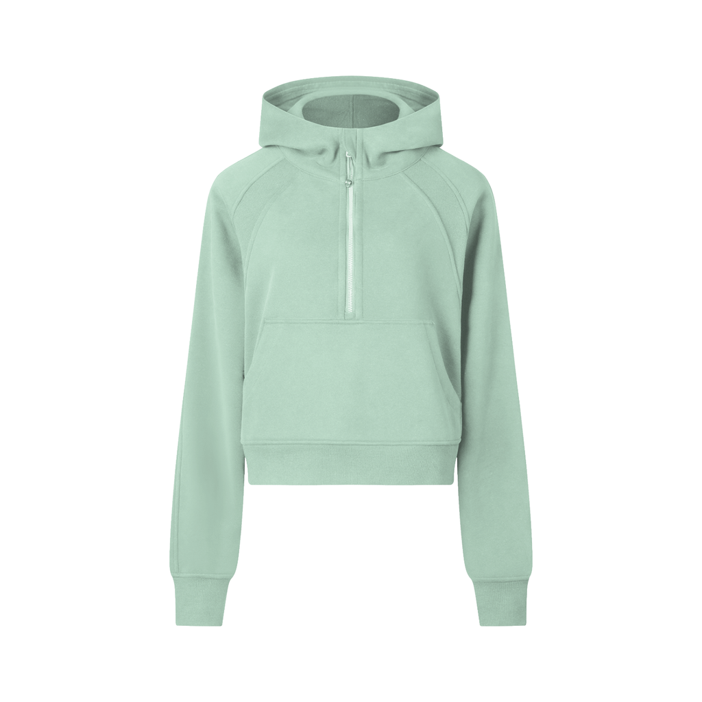 NETTYS Cropped Half-Zip Hoodie
