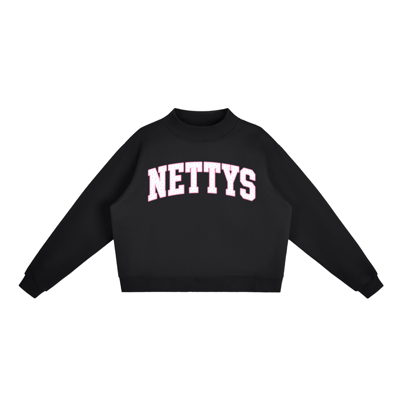 NETTYS Polka Dot Fleece Mock-Neck
