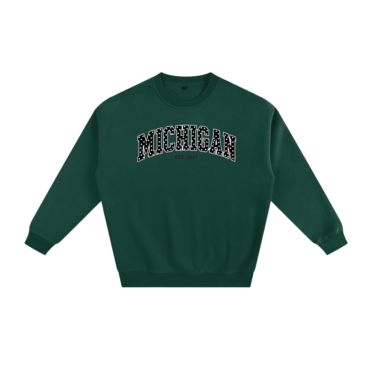 Nettys MI Black & White Fleeced Sweatshirt