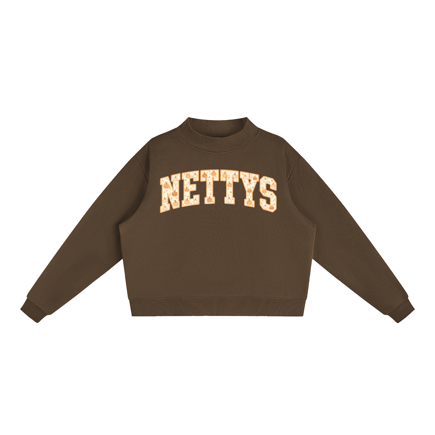 NETTYS Pumpkin Fleece Mock-Neck