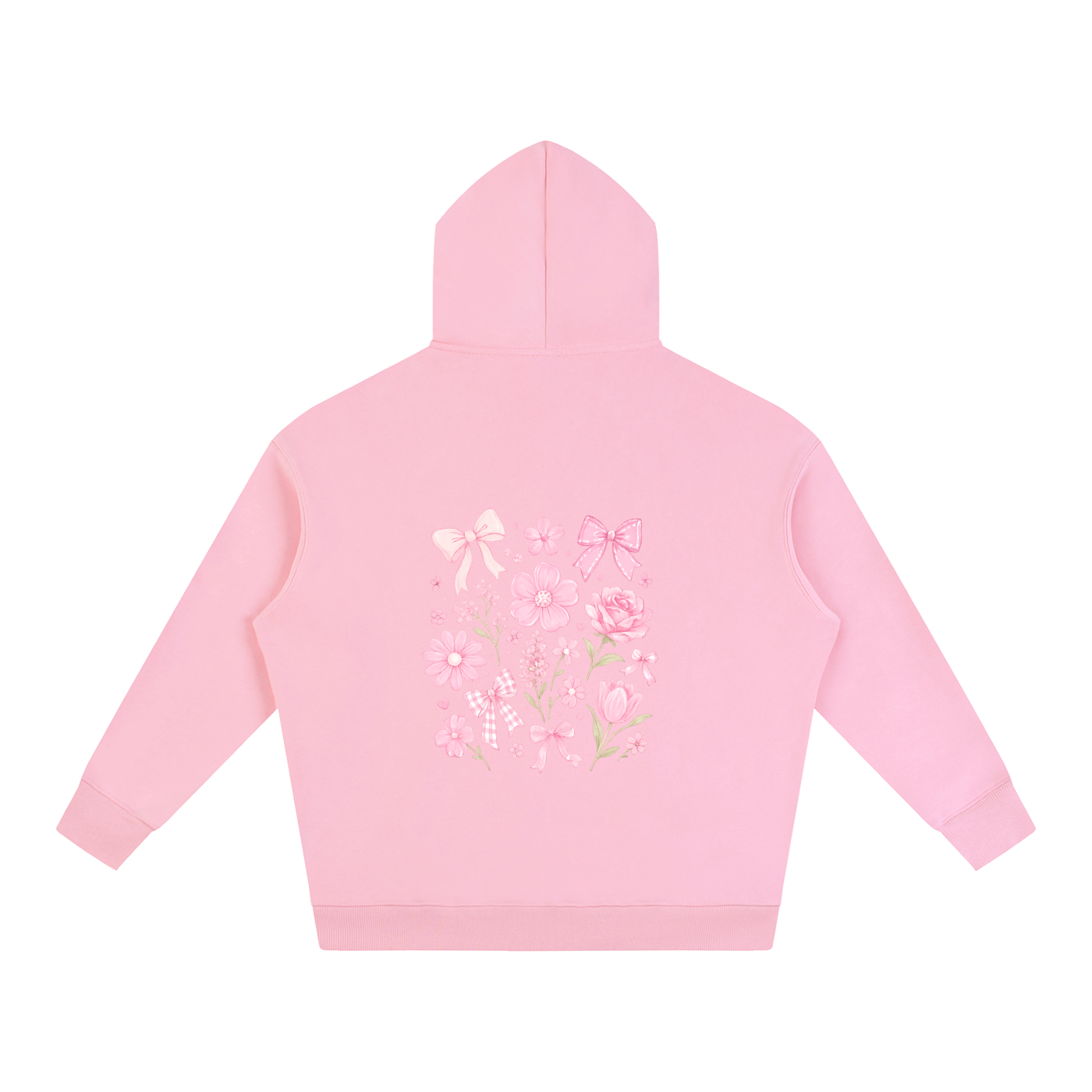 NETTYS Floral Oversize Fleeced Hoodie