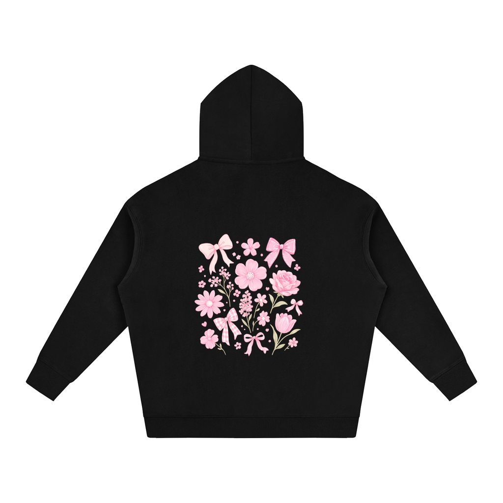 NETTYS Floral Oversize Fleeced Hoodie