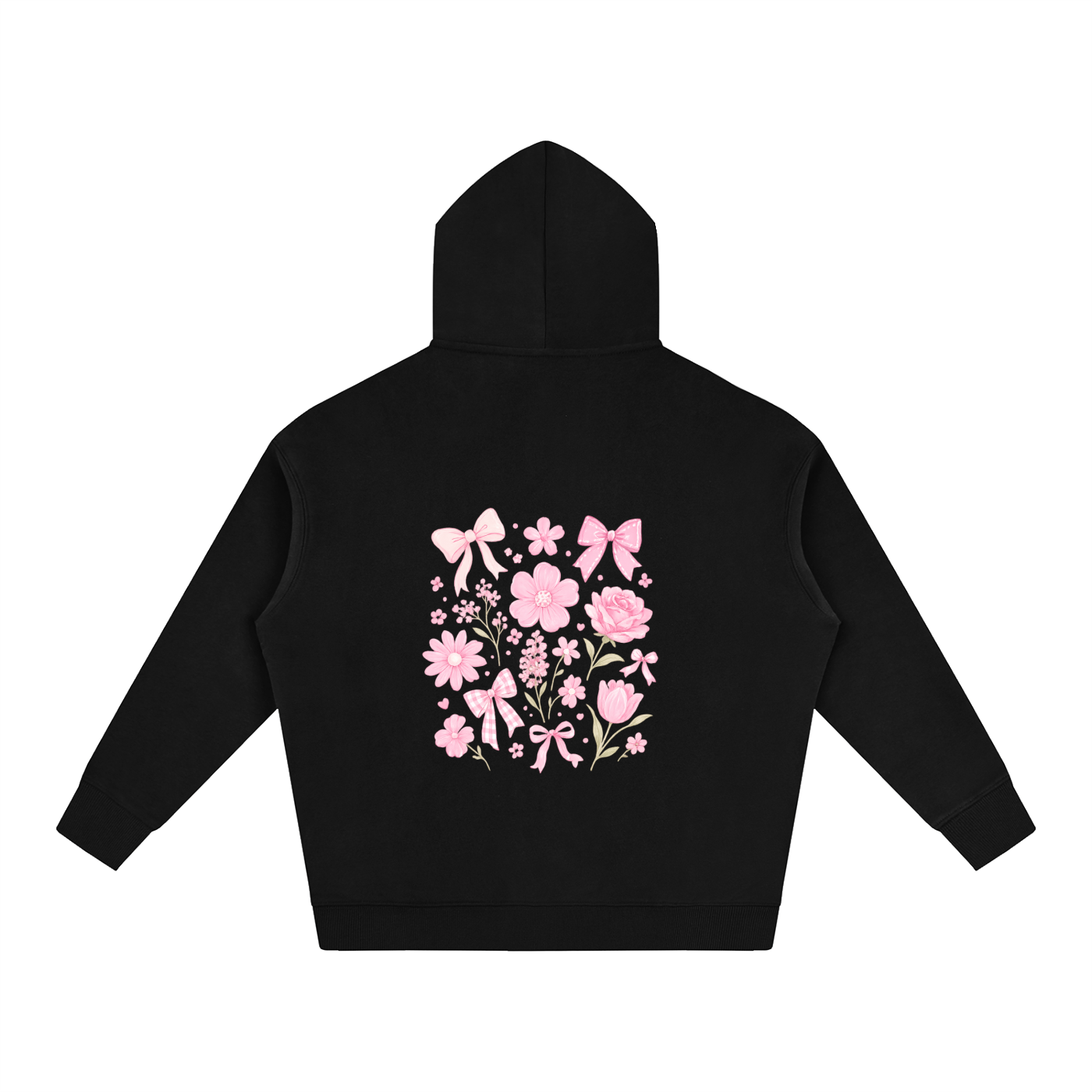 NETTYS Floral Oversize Fleeced Hoodie