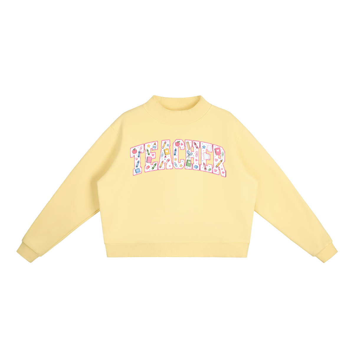 Nettys Teacher Fleece Mock-Neck