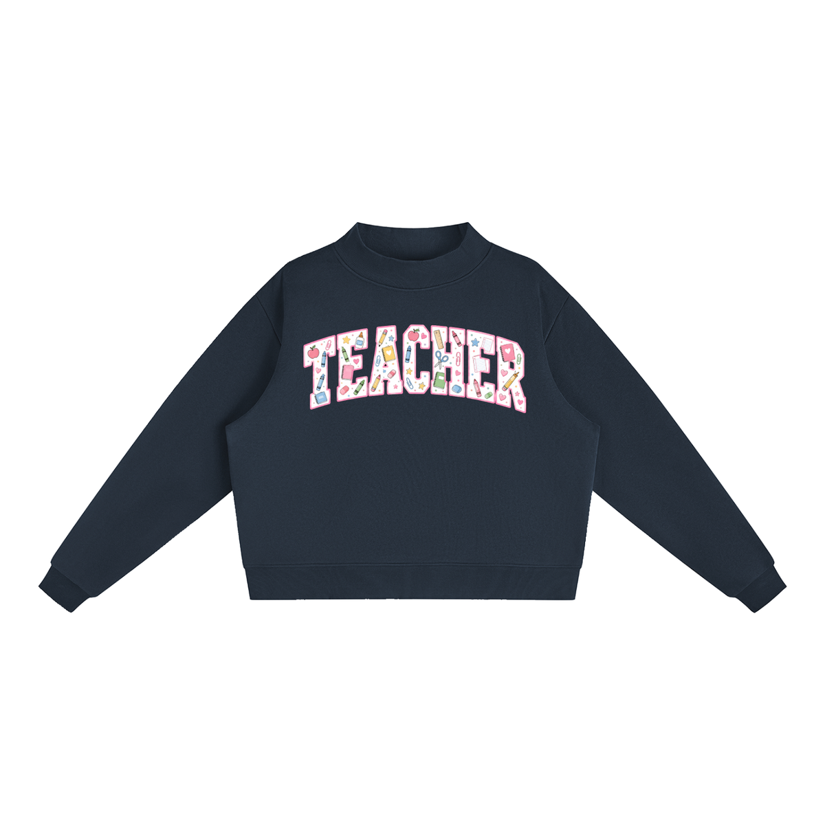 Nettys Teacher Fleece Mock-Neck
